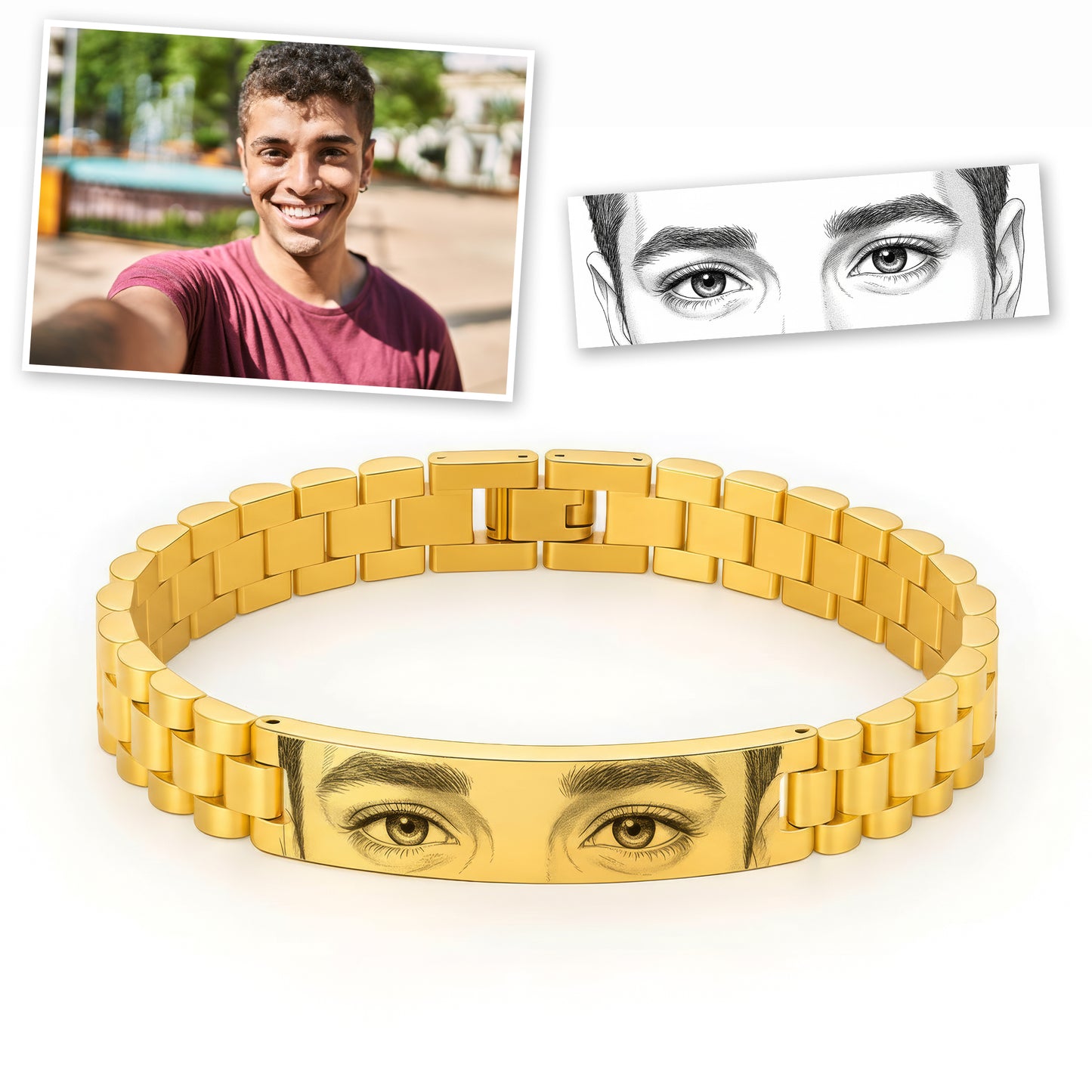 Men’s Personalized Manga Bracelet