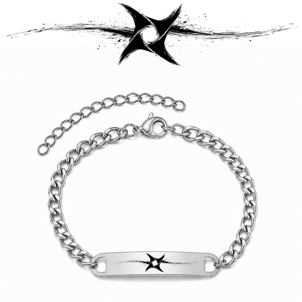 Japanese Symbol Engraved Bracelet Shuriken – Takumiya