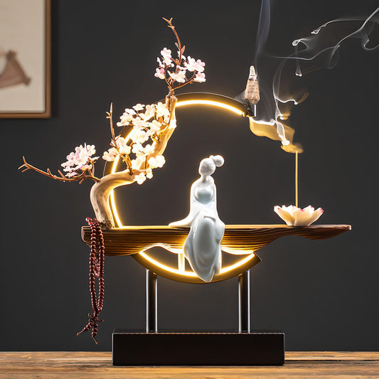 Omoikane Illuminated Incense Statue