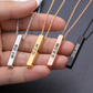 Korean Engraved Bar Necklace for Women