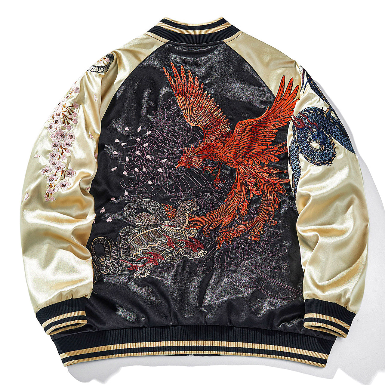 D*T様 JAPANESE EMBROIDERED JACKETS セット Japanese Sukajan Bomber Suzaku – Embroidered Jacket by Takumiya